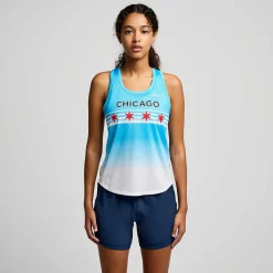 Saucony Chicago Stopwatch Graphic Singlet<Women Tops