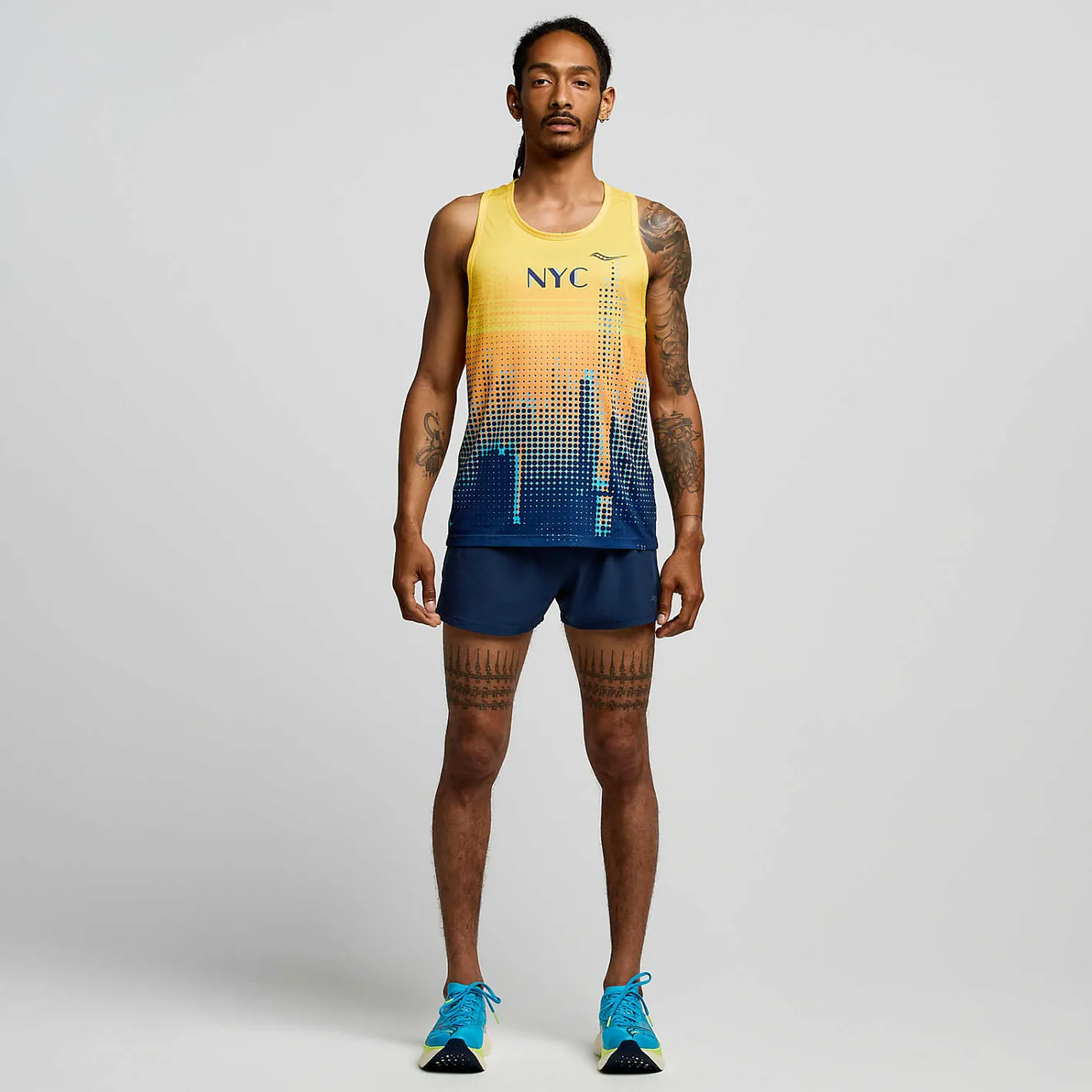Saucony NYC Stopwatch Graphic Singlet< Tops